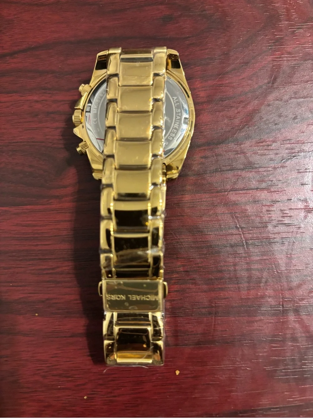 NWOT Michael Kors Gold and White Crystal-Accent Watch, MK6762-Needs Battery
